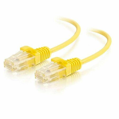 CB DISTRIBUTING 10 ft. Cat6 Snagless Unshielded Slim Ethernet Network Patch Cable - Yellow ST1528526